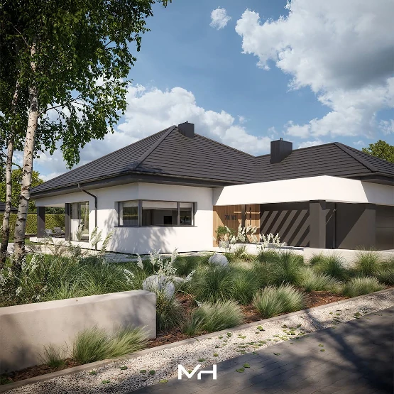 Domy.House - Ciekawy projekt domu nowoczesnego z poddaszem!