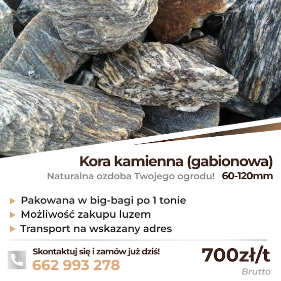 Atrakcyjna kora kamienna do aranżacji ogrodu Lublin. Sprawdź!