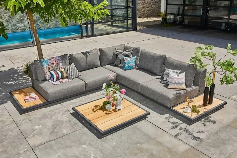 Królewski lounge ogrodowy SUNS z Litego Teaku