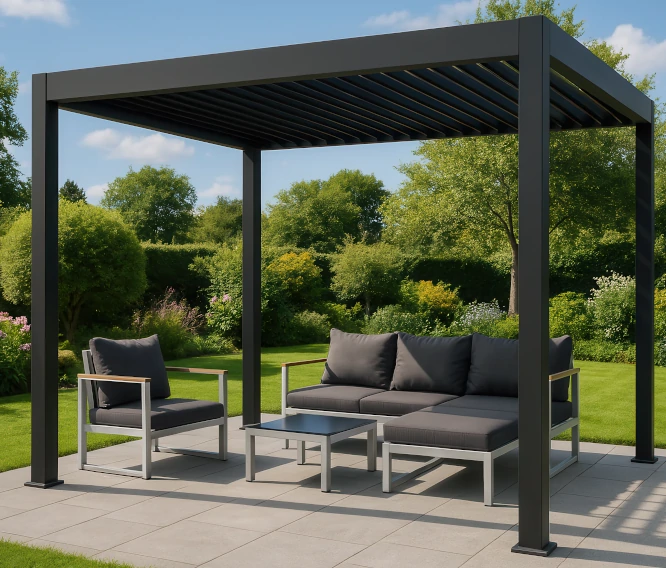 Pergola Aluminiowa Ogrodowa 360×600 cm DELUXE – Wolnostojąca, Wzmocniona Konstrukcja