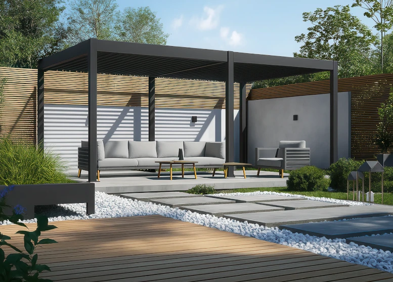 Pergola Aluminiowa Ogrodowa 360×530 cm DELUXE – Wolnostojąca, Wzmocniona Konstrukcja